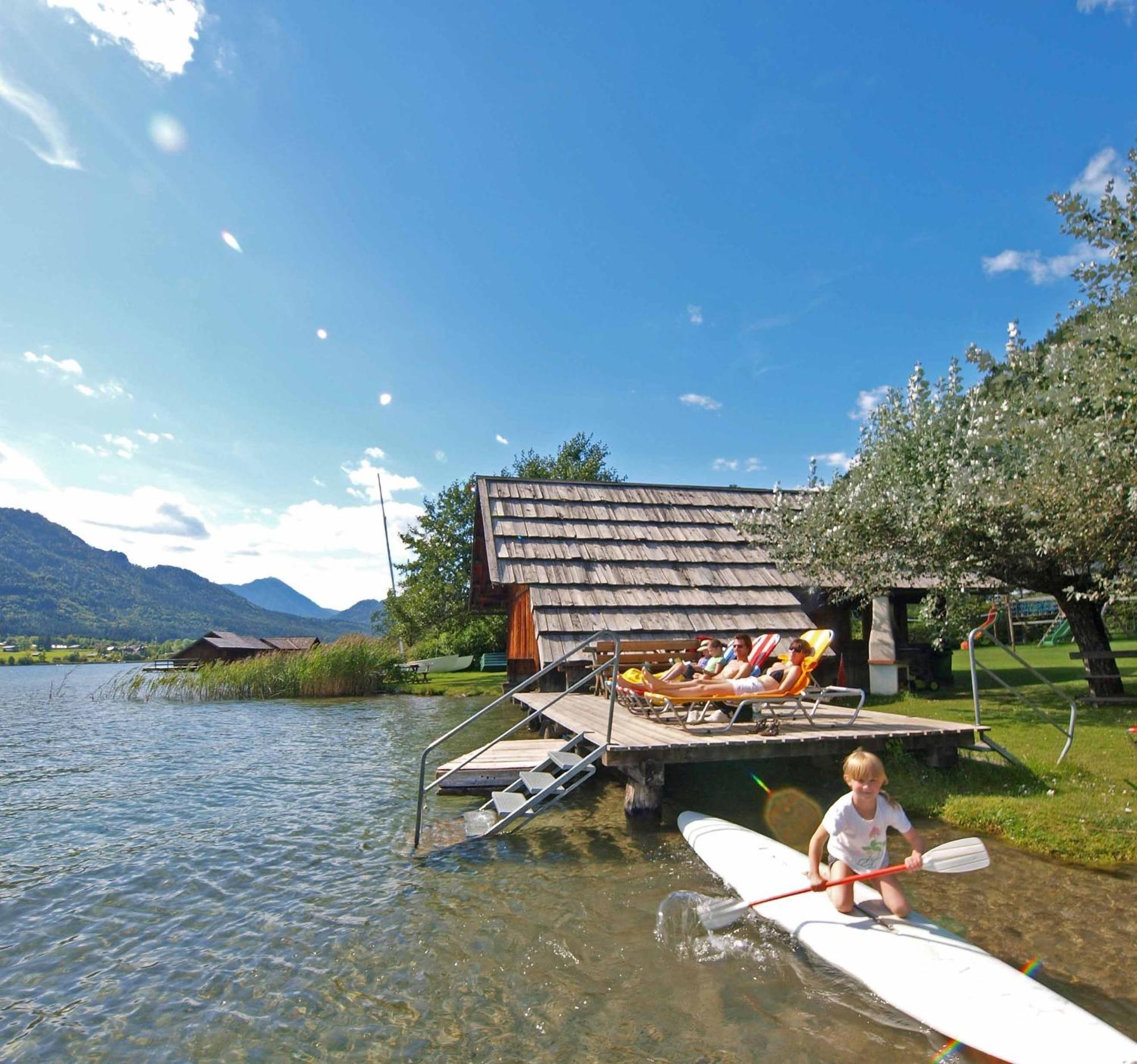 Ferienhof Obergasser Und Bergblick Weissensee Bagian luar foto